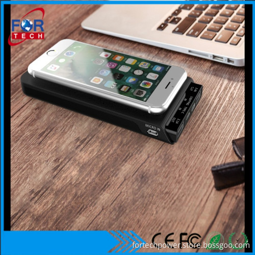 Qi wireless charger powerbank 15000mah for businessman trip use